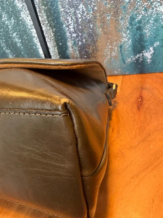 Patricia Nash Quiet Luxury Leather Crossbody Bag Olive Green + Coin Purse (VGUC) - Picture 15 of 17